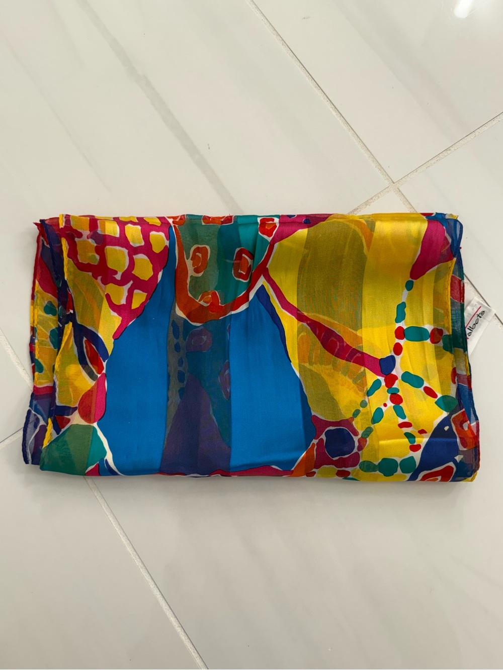 Talbots Multicolor Silk Scarf - Picture 4 of 5